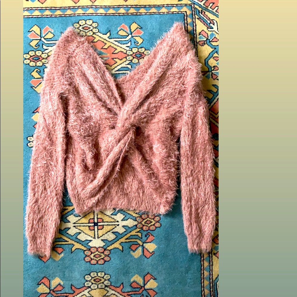 Knot back sweater